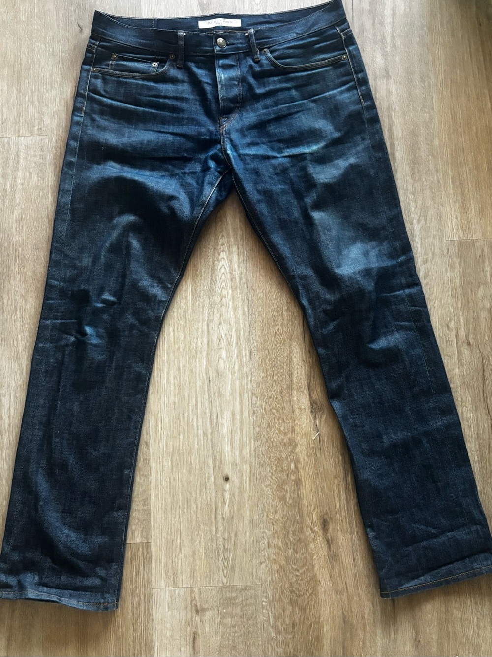 BURBERRY Brit Men’s Straight Jeans Men 35x32 Dark Wash 100% Cotton Dark Denim
